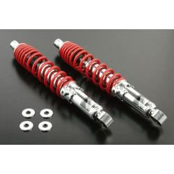 Takegawa 330mm shockabsorbers set red and chrome Monkey 125 DAX ST CT 06-04-0070 • Motorkit