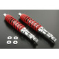 Amortisseurs Takegawa 330mm rouge et Chromé pour Monkey 125 et DAX ST CT