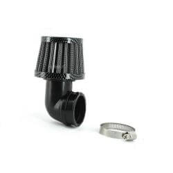 Filtre à air - cornet coudé 90° type K&N Ø35mm Carbone • Motorkit