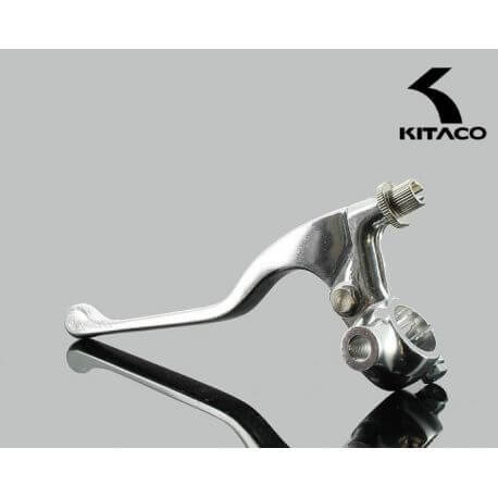 Levier Kitaco gauche long chromé avec support rétroviseur Levier Kitaco gauche long chromé avec support rétroviseur