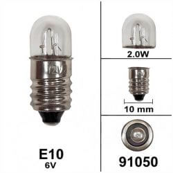 Ampoule à visser 6V E10 3.0W • Motorkit
