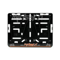 Belgian platic license plate support with logo • Motorkit