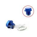 Magnetic drain plug M14 - blue anodized | Motorkit