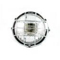 Universele ronde koplamp - zwart en chroom met grill | Motorkit