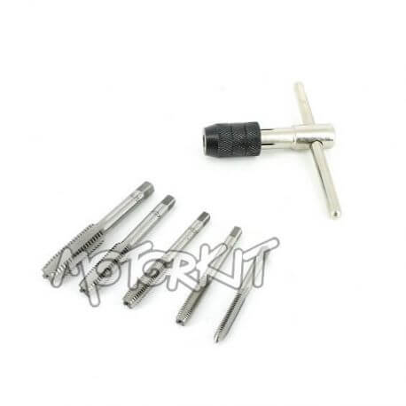 Set van 5 verschillende draadtappen + ondersteuningstool