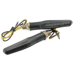 Pair of Troop winkers - sequential LEDs - chase effect - EEC approved • Motorkit