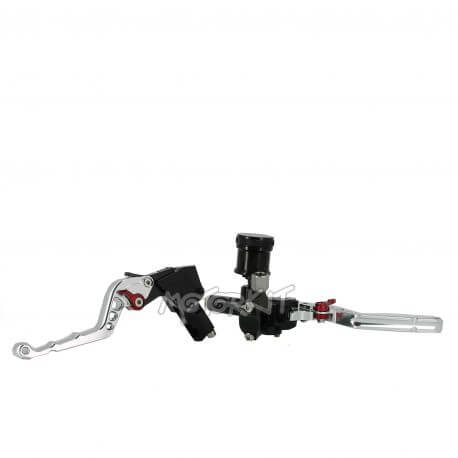 Paire de leviers CNC Noir - Silver / hydraulique + câble - réglables