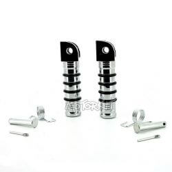 Paire de reposes pieds avant repliables chromés Dax Monkey PBR Cub Skyteam • Motorkit