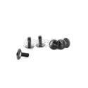 Set of 6 black anodized aluminum fairing screws M6x15 | Motorkit