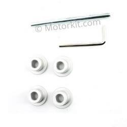 Paire d'amortisseurs CNC oléo-pneumatiques -  330 mm - ressorts chromés • Motorkit