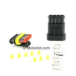 Elektrische connector stekker 4 polig - "SuperSeal" • Motorkit