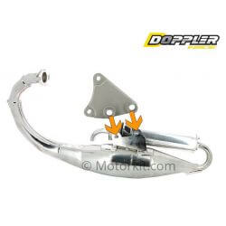 Pot d'échappement Doppler S3R chromé Booster Bws Stunt Slider Next G - homologué • Motorkit