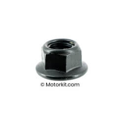 Zelfborgend moer M10 x 1.25, zwart of alu • Motorkit