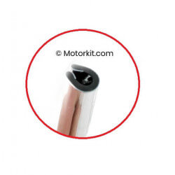 Bordure - gaine fendue chromée pour finition carrosserie - saute vent - 5 mètres • Motorkit