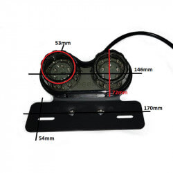 Universal leds double rear lights with winkers - smoked lens • Motorkit