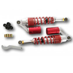 Amortisseurs à gaz réglables 330mm - rouge • Motorkit