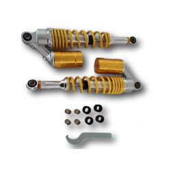 Amortisseurs à gaz réglables 330mm - jaune • Motorkit