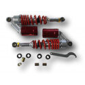 Rode gasschokdempers - 285mm - verstelbaar | Motorkit