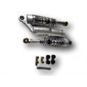Chrome gas shock absorbers - 285mm - adjustable | Motorkit