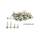 Kit de 50 vis carrosserie 5 et 4mm - chromés | Motorkit