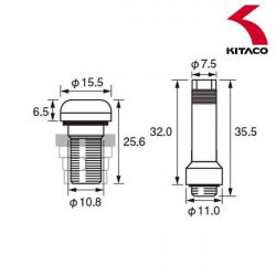 Kitaco ultra short tubeless valves - blue
