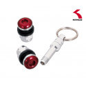 Kitaco ultrakorte tubeless ventielen - rood | Motorkit