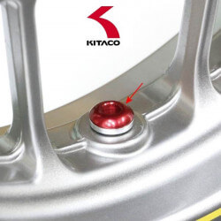 Valves tubeless ultra courte Kitaco - rouge • Motorkit