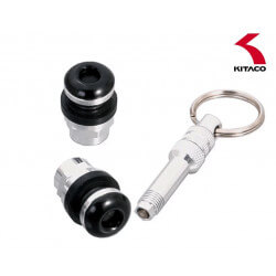Kitaco ultra short tubeless valves - black • Motorkit