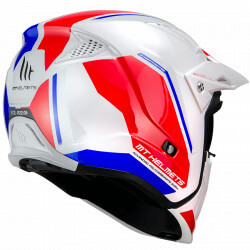 STREETFIGHTER volledig modulaire helm - Mat blauw rood wite • Motorkit