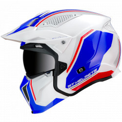 Casque STREETFIGHTER MT modulable bleu-blanc-rouge • Motorkit