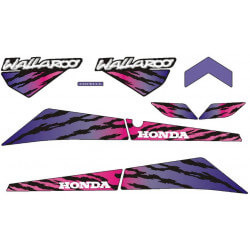 Autocollant stickers set Honda wallaroo Bleu mauve noir • Motorkit
