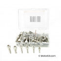 Hexagonal head screw set, M8 + M6 + M5 zinc-plated steel - 60 pcs | Motorkit