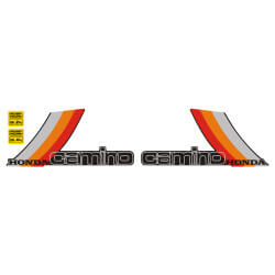 Autocollant Camino DX rainbow gris orange rouge • Motorkit