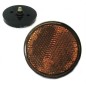 Round orange reflector 60mm M6 screw