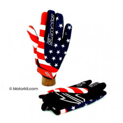Off road gloves blue-red-white EC approved  • Motorkit