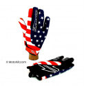 Off road gloves blue-red-white EC approved  | Motorkit