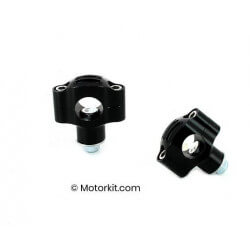 CNC 50 mm zwart aluminium stuurklemmen set • Motorkit