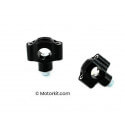 Pontets de guidon CNC 50mm noir | Motorkit