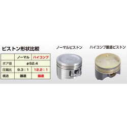 Kitaco High compression piston kit for Honda MSX - GROM - Monkey 125cc • Motorkit