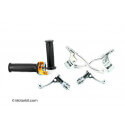 Set de leviers complets chromés pour cyclomoteur - Lusito - Targa | Motorkit