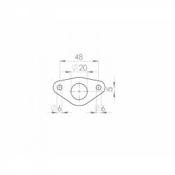 Isolant et joint de carburateur 20mm Dax / Monkey / Skyteam • Motorkit