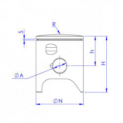 Piston Aprilia RS125 - moteur Rotax 58mm pour kit Motorkit • Motorkit