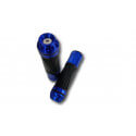 Recouvrement de poignées Kepspeed CNC bleu avec embout de guidon | Motorkit