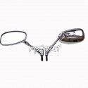 Pair of retro chrome mirrors M10  | Motorkit