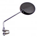 Black moped mirror with handlebar clamp | Motorkit