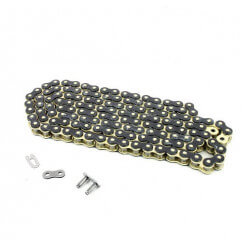 Chaine Doré/noir 420 x 134 maillons • Motorkit