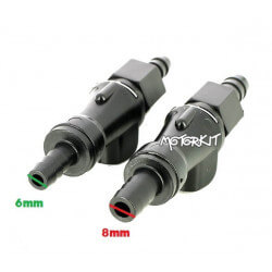 Easy and automatic fuel connection 6 or 8mm • Motorkit