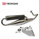 Pot d'échappement chromé Kymco Agility, Peugeot V-Clic, Sym Simply, TNT Roma 3 - GY6 - Tecnigas | Motorkit