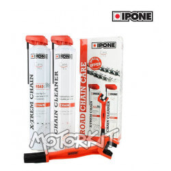 Nettoyant + graisse + brosse pour chaine Ipone spécial route • Motorkit