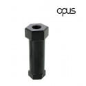 Opus exhaust upper fixing nut Dax - Skyteam - TNT City - black aluminum | Motorkit